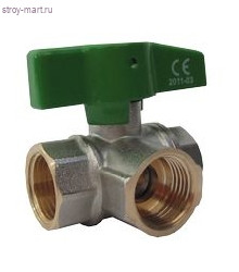 Кран шаровой Uno+ 3/ход Ду25 полн рыч - 007-4898 Кран шаровой Uno+ 3/ход Ду25 полн рыч - 007-4898