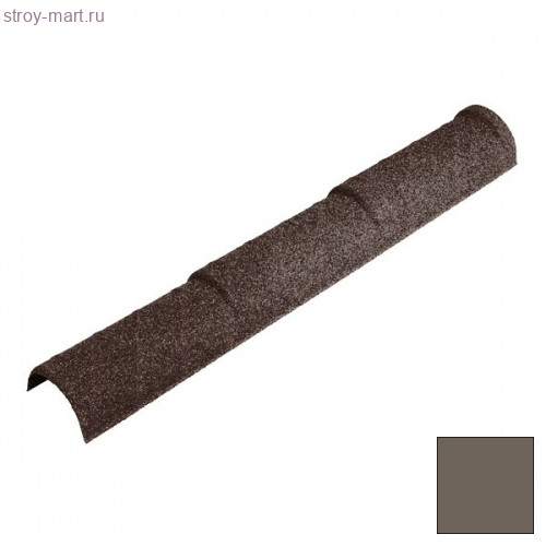 Конек полукруглый тройной Decra Classic/Roman L=1225 (1150*) мм Серый валун - С-000113503