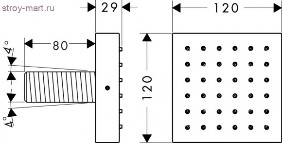 Модуль душа, внешняя часть, ?’ Axor ShowerCollection 28491000 Модуль душа, внешняя часть, ?’ Axor ShowerCollection 28491000