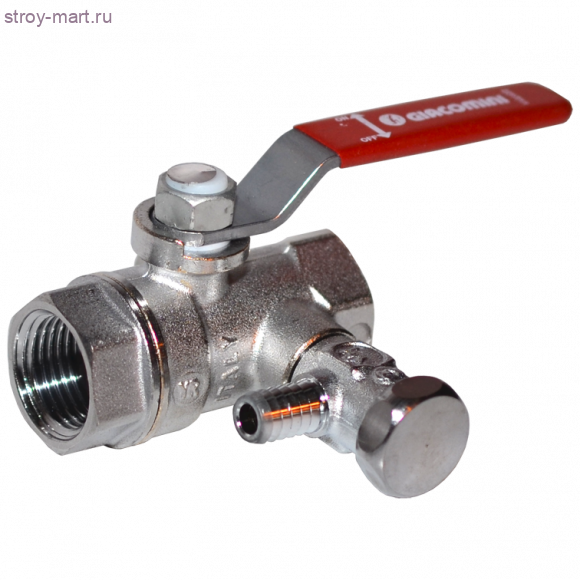 Кран шаровой латунь R250DS Ду 32 ВР/ВР рычаг со спускником Giacomini R250SX006 - 4606034153369 Кран шаровой латунь R250DS Ду 32 ВР/ВР рычаг со спускником Giacomini R250SX006 - 4606034153369