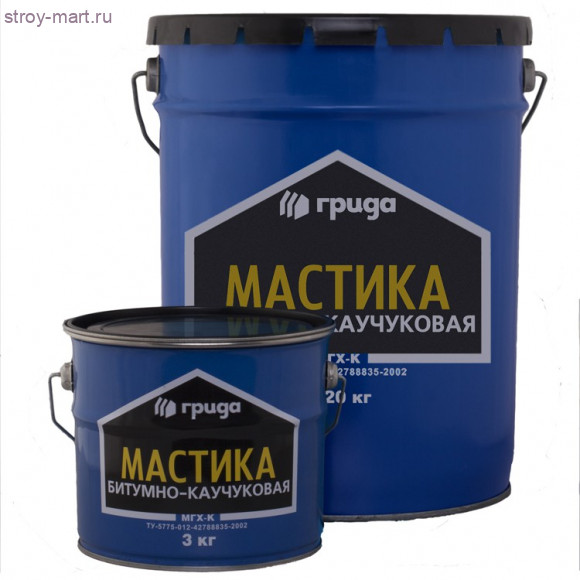 Мастика каучуко-битумная «МГХ-К» 18кг/20л. (33 шт/уп.) / Грида - С-000121637 Мастика каучуко-битумная «МГХ-К» 18кг/20л. (33 шт/уп.) / Грида - С-000121637