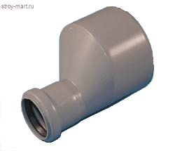 Переход канализационный эксцентрический - серый НПВХ Дн110x50 Переход канализационный эксцентрический - серый НПВХ Дн110x50