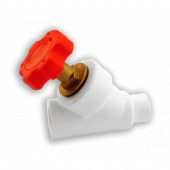 Клапан PP-R запорн белый Дн 20 ВР/НР 45гр РосТурПласт 14187 - 027-9614