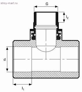 Тройник PP-R комбинированн под ключ серый Дн 32х1 ВР Firat - 4606034033494 Тройник PP-R комбинированн под ключ серый Дн 32х1 ВР Firat - 4606034033494