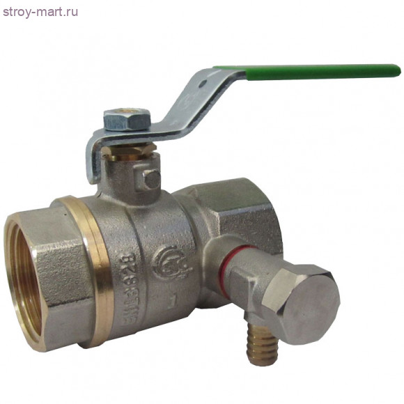 Кран шаровой Uno+ спуск Ду15 м/м полн рыч - 007-4881