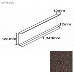 Фаска Feroof L=1340 мм Brown Bark 2031 - С-000113609 Фаска Feroof L=1340 мм Brown Bark 2031 - С-000113609