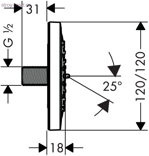 Боковая форсунка PuraVida 100 PuraVida 28430000 Боковая форсунка PuraVida 100 PuraVida 28430000