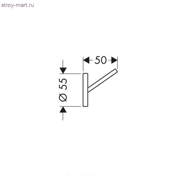 Крючок одинарный Axor Starck 40837000 Крючок одинарный Axor Starck 40837000