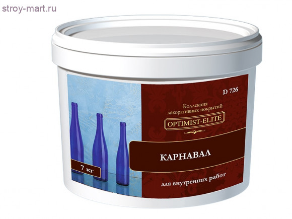 Декоративное покрытие «Карнавал» для наружных и внутренних работ 7 кг. D 726 - С-000074114 Декоративное покрытие «Карнавал» для наружных и внутренних работ 7 кг. D 726 - С-000074114