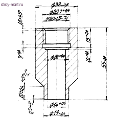 Бобышка для термометра манометрического M20х1,5 L=55мм - 012-0010