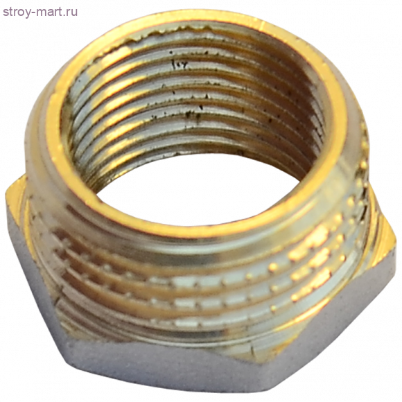 Футорка латунь никель Ду 20х25 - 027-8216 Футорка латунь никель Ду 20х25 - 027-8216
