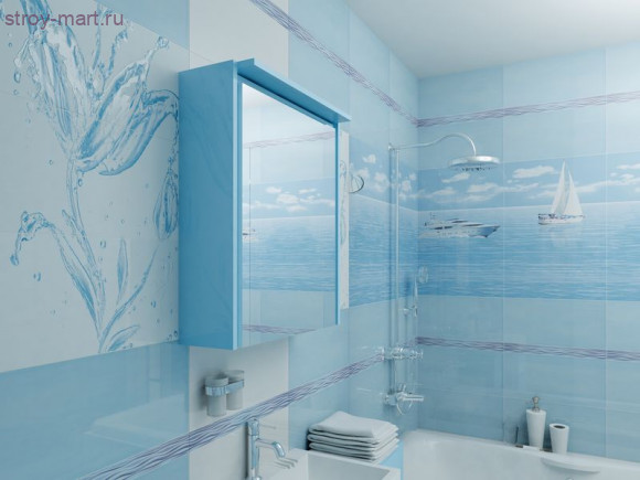 Aqua Flor Панно (из 3-х плиток ) 50х75 Aqua Flor Панно (из 3-х плиток ) 50х75