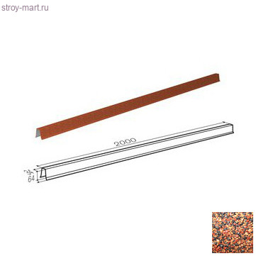 Конек прямоугольный Gerard (Antico - 751), L=2м - С-000115538 Конек прямоугольный Gerard (Antico - 751), L=2м - С-000115538