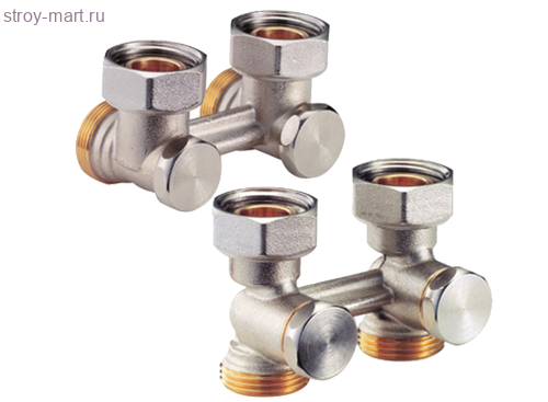 Узел нижнего подключения радиатора GIA R387, R388 к системе отопления - прямой Ду20 Узел нижнего подключения радиатора GIA R387, R388 к системе отопления - прямой Ду20