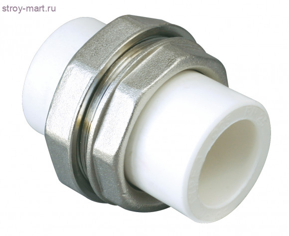Муфта PP-R комбинированн разъемная белый Дн 20 наруж. пайка РосТурПласт 10729 - 027-8469
