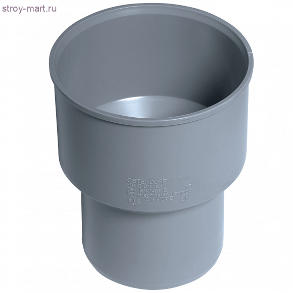 Переход PP-H серый Дн 110 б/нап на чугун в комплекте Ostendorf 115820/881020 - 4025075183201 Переход PP-H серый Дн 110 б/нап на чугун в комплекте Ostendorf 115820/881020 - 4025075183201