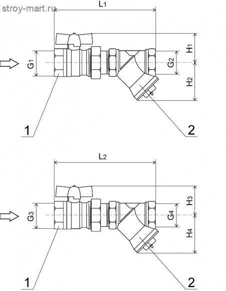 Модуль ввода этажного узла учета воды с фильтрами МВВ Ф СОТИС-Unit - МВВ 25-25 Ф