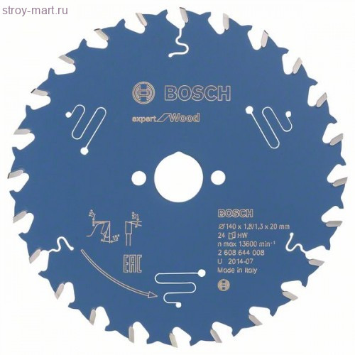 Цирк диск Expert for Wood 140x20x1.8/1.3x24T - 2608644008 Цирк диск Expert for Wood 140x20x1.8/1.3x24T - 2608644008