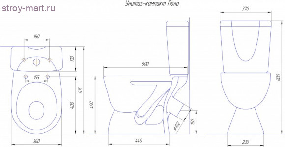 Унитаз-компакт Поло белый Softclose Alca Pl косой выпуск Кировская Керамика - 4606034156889 Унитаз-компакт Поло белый Softclose Alca Pl косой выпуск Кировская Керамика - 4606034156889