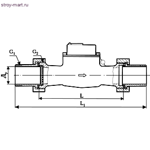 Счётчик х/в и г/в СКБ Ду 25 Ру16 90C в комплекте Водоприбор - 030-0013 Счётчик х/в и г/в СКБ Ду 25 Ру16 90C в комплекте Водоприбор - 030-0013