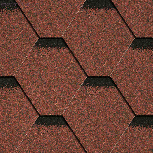 Битумная черепица битумная Tema кирпично-красная (3 кв. м в уп.) - С-000111326 Битумная черепица битумная Tema кирпично-красная (3 кв. м в уп.) - С-000111326