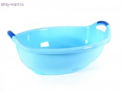 Таз 25 л, пластмассовый, голубой синий, овальный, с ручками. Эккопласт 2728 - С-000100815 Таз 25 л, пластмассовый, голубой синий, овальный, с ручками. Эккопласт 2728 - С-000100815