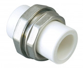 Муфта PP-R комбинированн разъемная белый Дн 25 наруж. пайка РосТурПласт 10730 - 027-8470