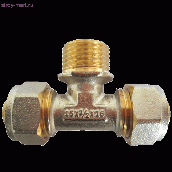 Тройник МП латунь Faro Дн 26х3/4х26 НР обжим STC 6435 никель - 4606034040300 Тройник МП латунь Faro Дн 26х3/4х26 НР обжим STC 6435 никель - 4606034040300