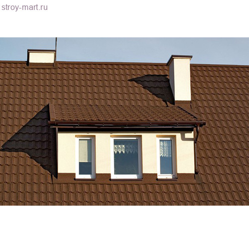 Черепица Decra Classic Тик 1324ммх410мм (общ.пл. 0,465м2) - С-000112102 Черепица Decra Classic Тик 1324ммх410мм (общ.пл. 0,465м2) - С-000112102