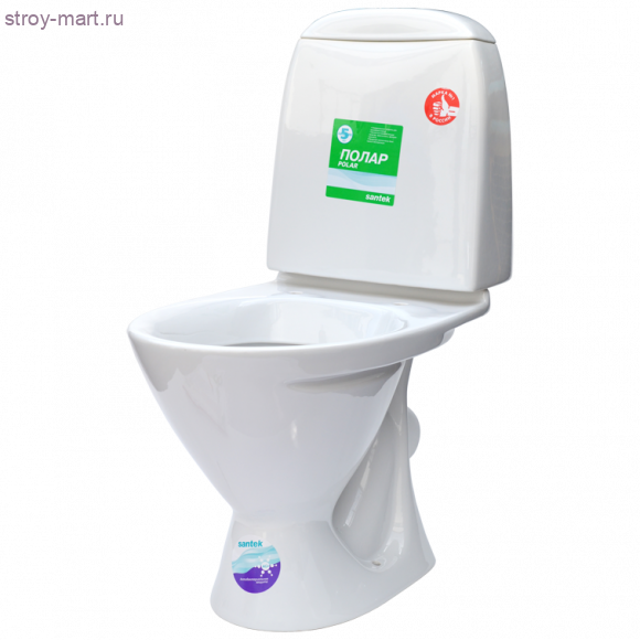 Унитаз-компакт Полар белый нижний подвод 2х режимный косой выпуск в комплекте сиденье дюропласт, метал крепеж Santek 1.WH30.2.139 Унитаз-компакт Полар белый нижний подвод 2х режимный косой выпуск в комплекте сиденье дюропласт, метал крепеж Santek 1.WH30.2.139